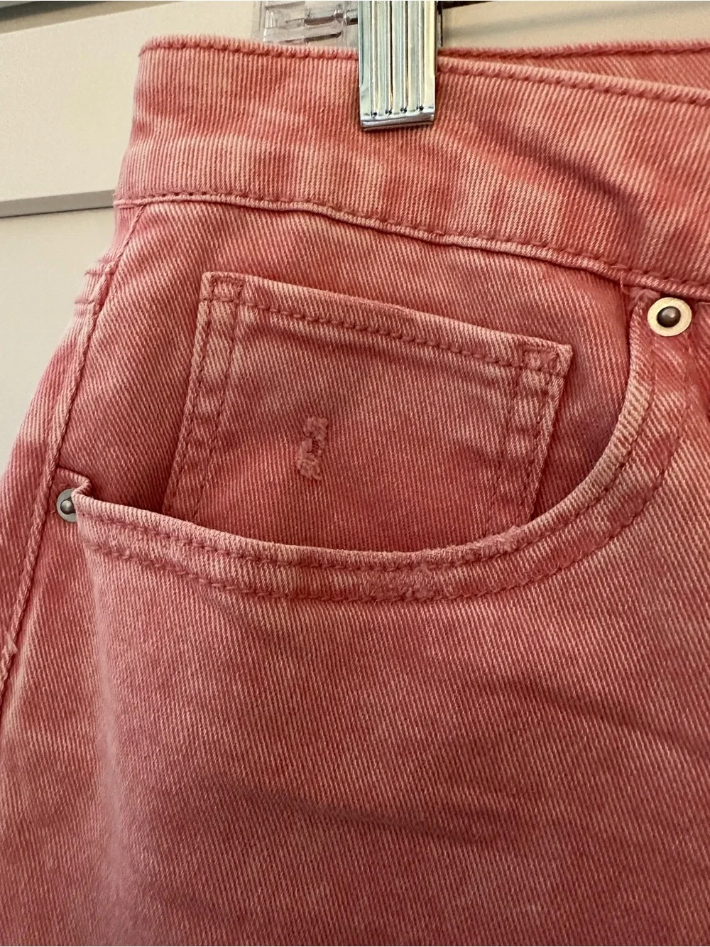 Time and Tru Rose Pink High-Rise Straight Jeans - Picture 6 of 10